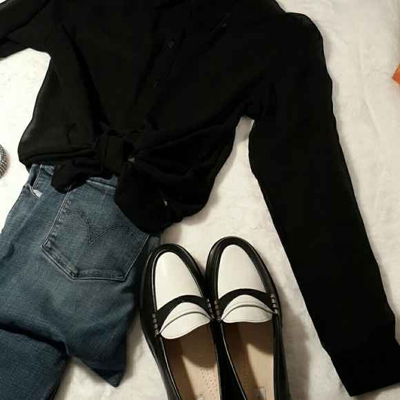 NWT Decree Sheer Black Shirt - Picture 6 of 8